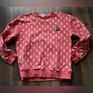 Boston Red Sox Dia Monogram sweatshirt, specifically an MLB Korea size Medium